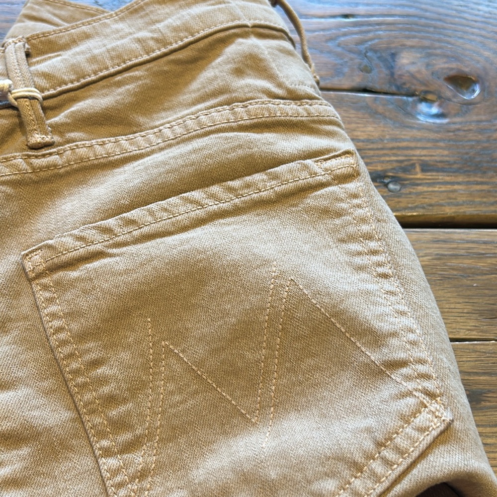 MOTHER half pipe flood high waist ankle jeans